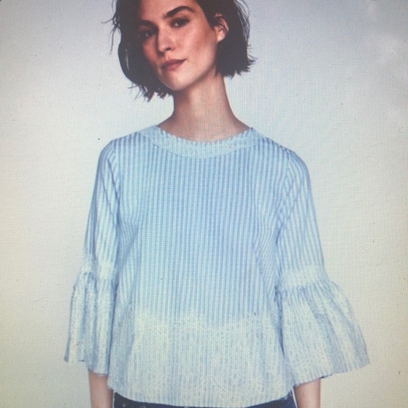 Tie back Zara blouse. Like new. - Picture 4 of 5